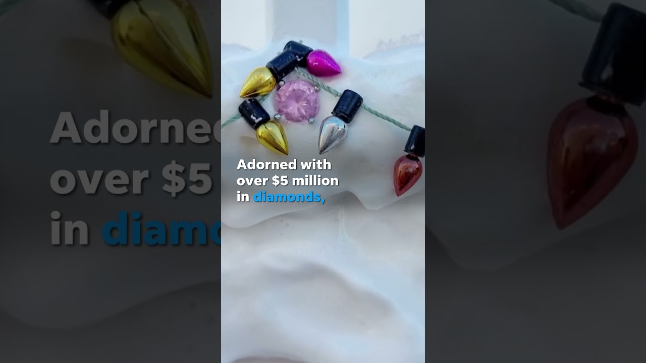 .6M gingerbread house drips with 6 diamonds in the icing #Shorts