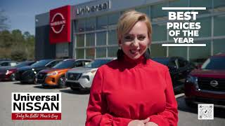 The BEST PRICES of the year are right here at Universal Nissan!