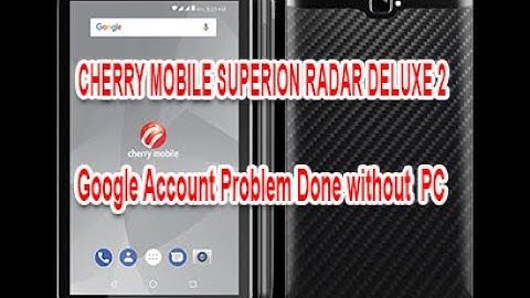 FRP REMOVE | Cherry Mobile Superion Radar Deluxe 2 Android Go Edition (Oreo 8.1.0) without PC