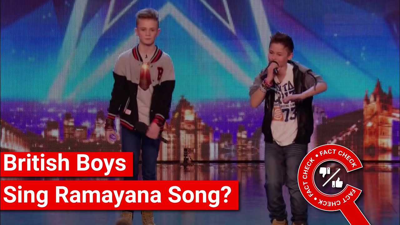 FACT CHECK Did these Boys Sing Ramayana Title Song on British TV Show