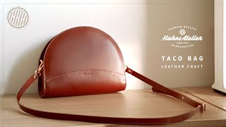 Making a Taco Bag | Handmade leather bag | Satisfying