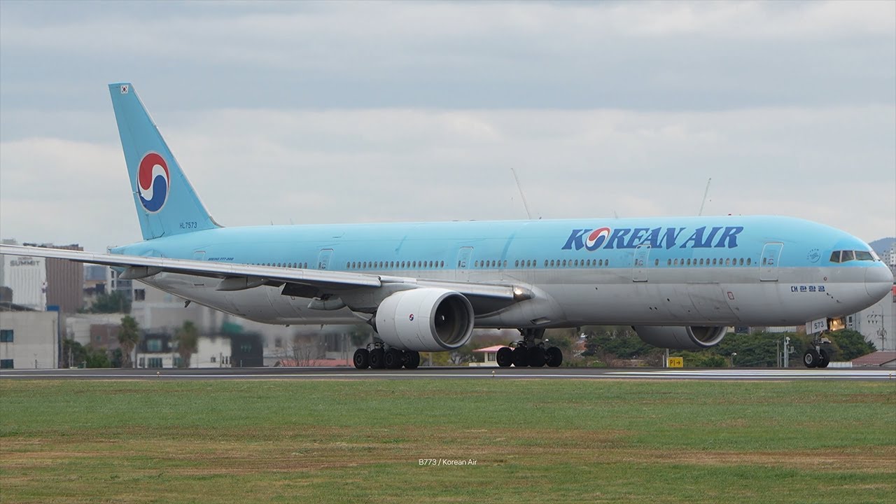 바람 부는 제주공항 이착륙 10분 모음 [2160p60 4K]