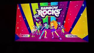 Menu Do Dvd My Little Pony Equestria Girls - Rainbow Rocks 2014