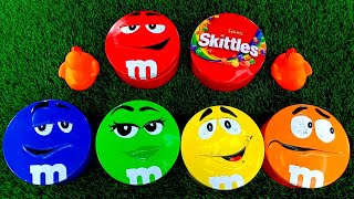 Satisfying Video | Unpacking 6 Rainbow M&M'S vs Maltesers Containers with Color Candy ASMR