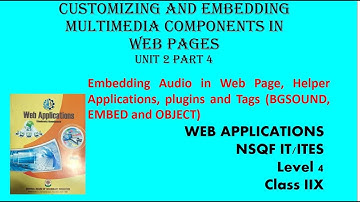 #NSQF #webapplications Embed Audio In Web Page | Web Application | NSQF IT CLASS 12 | 803 | Part 4