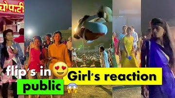 Girl’s reaction /Flip’s in public 😍😍 hyperhook Aashish