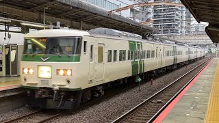 185系(C1編成) 団臨 松戸駅到着