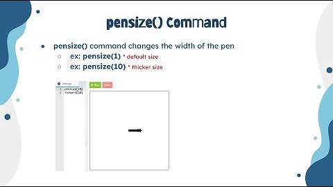 Python Turtle Concepts - pensize() Command