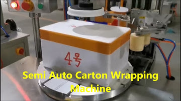Semi automatic box carton warapping around machine, tape around seal machine  (2021 tape seal)