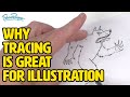 Why Tracing Is great for illustrating characters - watch me draw