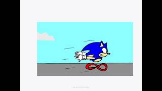 Sonic running for 7 seconds
