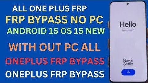 Android 15 All Oneplus Frp Bypass NewTrick 2025 - Fix Screen lock was already changed