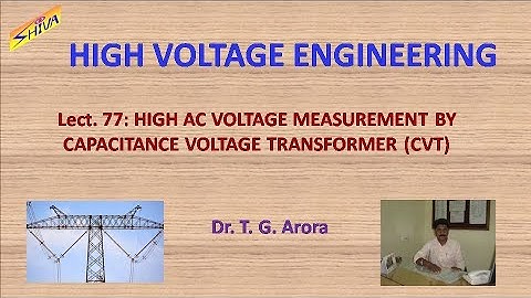 High Voltage Engineering: Lect.77: High AC Voltage Measurement by CVT