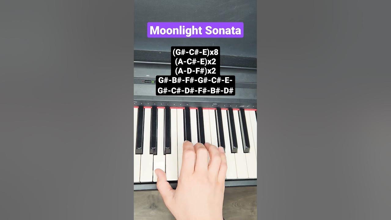 Moonlight Sonata Beethoven - piano tutorial