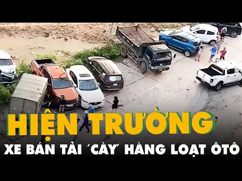 Video Hiện trường xe bán tải 'cày' hàng loạt ô tô ở Hạ Long - youtube