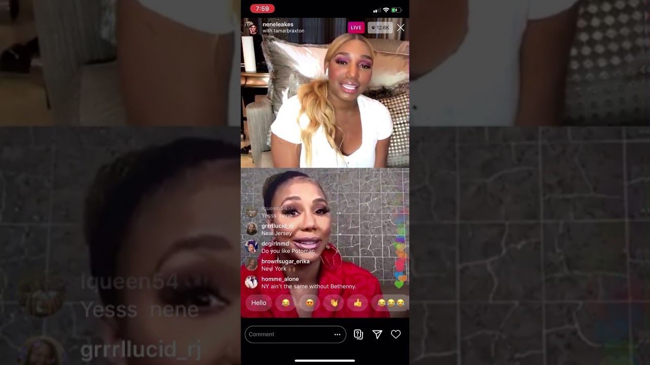 NeNe Leakes on Instagram live with Tamar Braxton ‼️