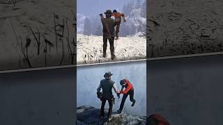 RDR1 Vs RDR2 - NPC Ragdoll Physics - Pt2 — #shorts #reddeadredemption #rdr2 #comparison