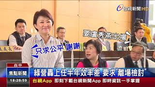 台中市議會首例盧秀燕舉紅牌請出場