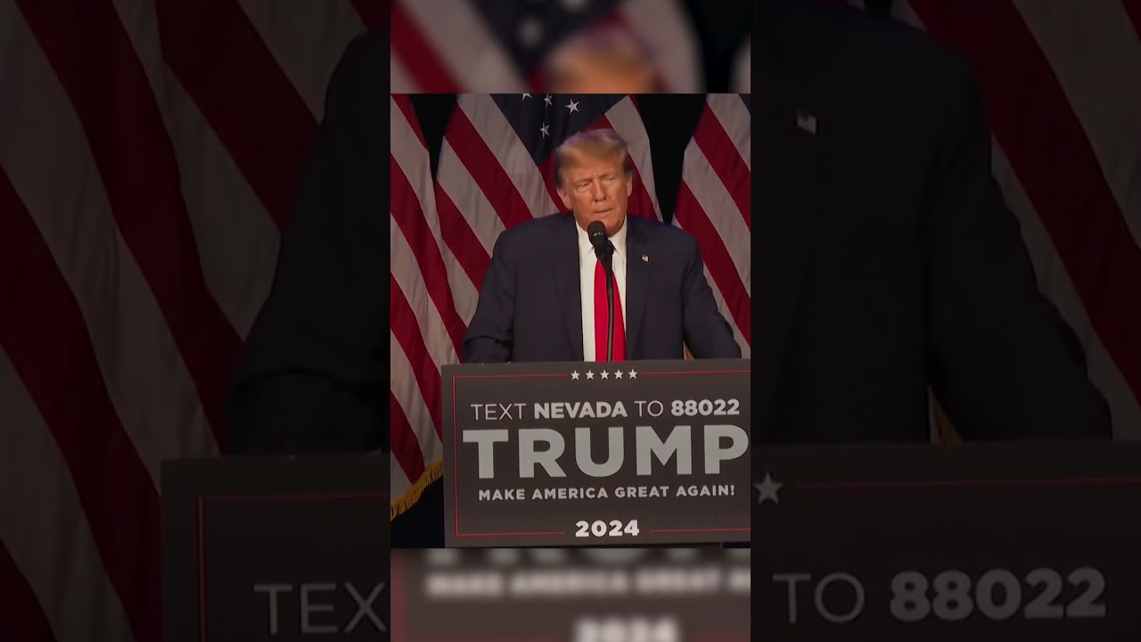 Donald Trump celebrates with supporters after Nevada caucus win #Shorts