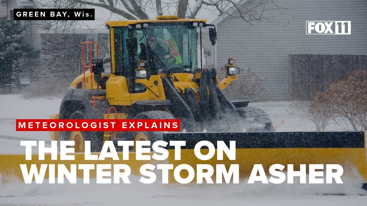 Winter Storm Asher blankets Northeast Wisconsin with snow - YouTube