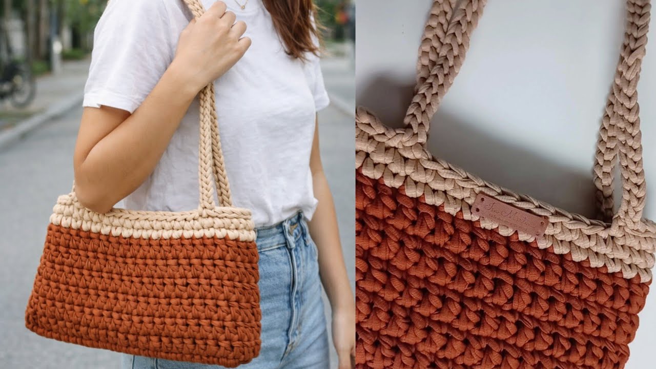 Bolsa de Ombro de Crochê com Fio de Malha | MUITO FÁCIL E VENDE BEM!
