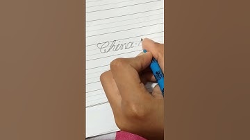 "China-rose" How to Write Flowers Name in English Cursive Writing।#calligraphy #shorts