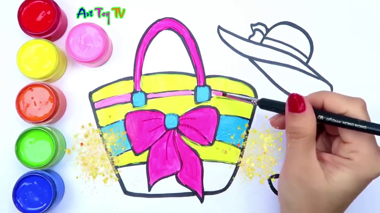 Glitter Accessories for girls Coloring Pages Cara Menggambar dan