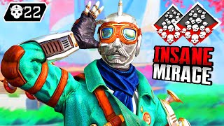 INSANE MIRAGE 22 KILLS WAS EPIC (Apex Legends Gameplay Season 20)