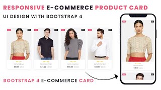 Responsive E Commmerce Card Design | Product Card UI Design | Tutorial In Hindi | Code4Education 😇 😇