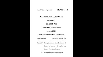 BCOE–142 June 2025 | IGNOU Previous Year Question Paper