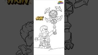 How to draw ARIN holding the Weapon of Desolation(NINJAGO DRAGONS RISING SEASON 4)#art #legoninjago