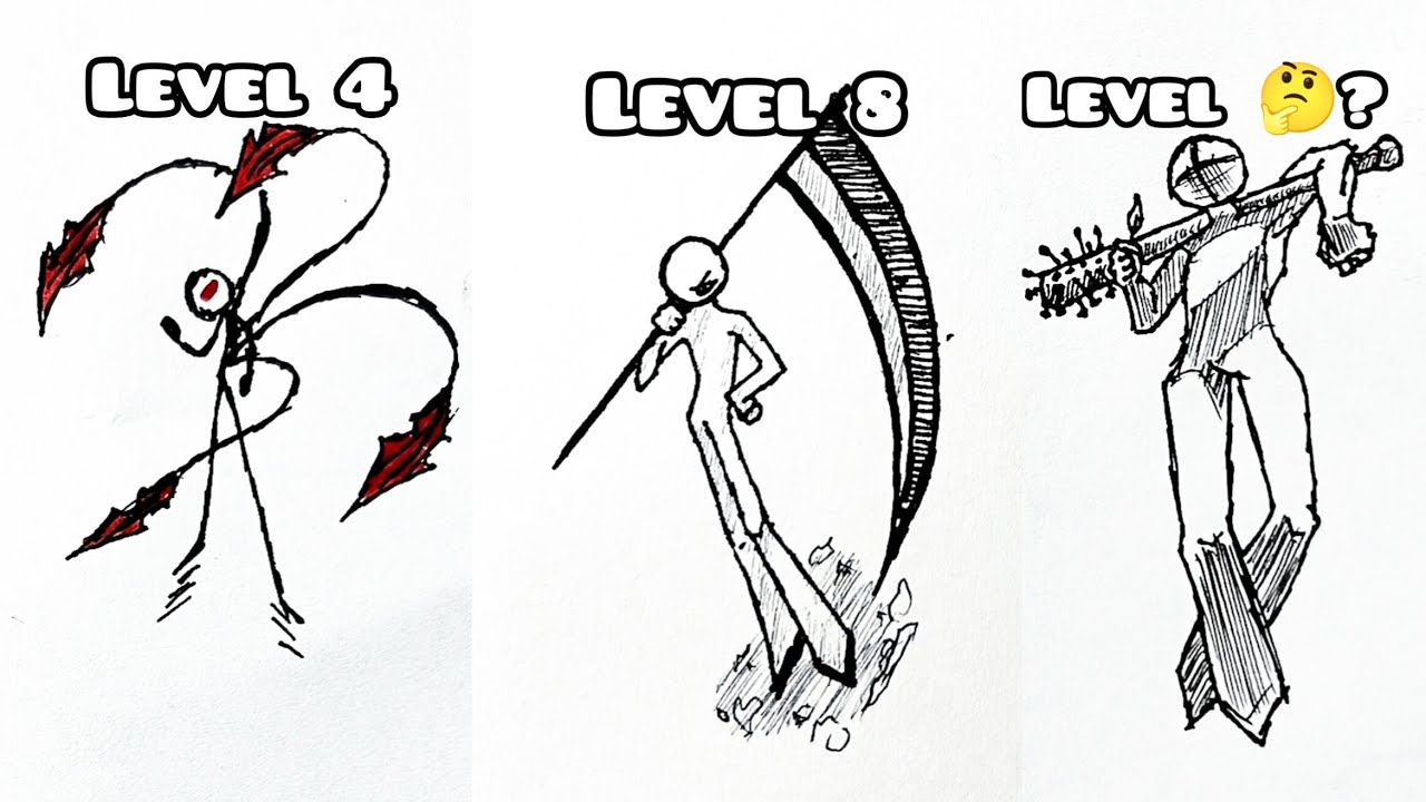 Drawing Stickman Evolution From Level 1 to Infinity 😱 [Part 3]