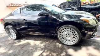 Start To Finish Lifting a Nissan Altima Coupe on 24" s