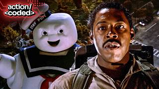 ghostbusters (1984) - the stay puft marshmallow man attacks new york