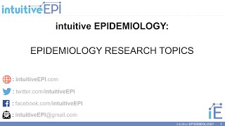 intuitive EPI - Epidemiology research topics
