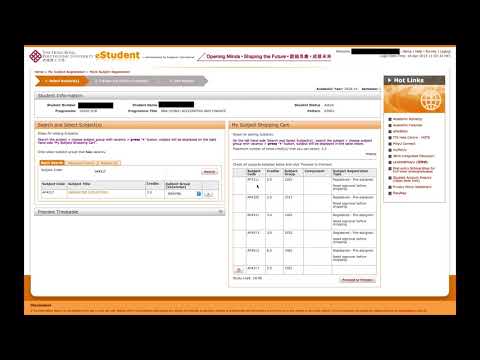 HK PolyU Subject Registration Demo (Cantonese)