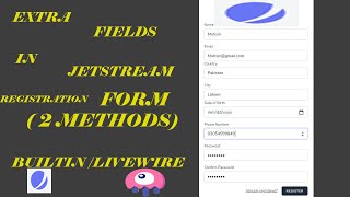 How to Add more Fields to Laravel Jetstream registration form