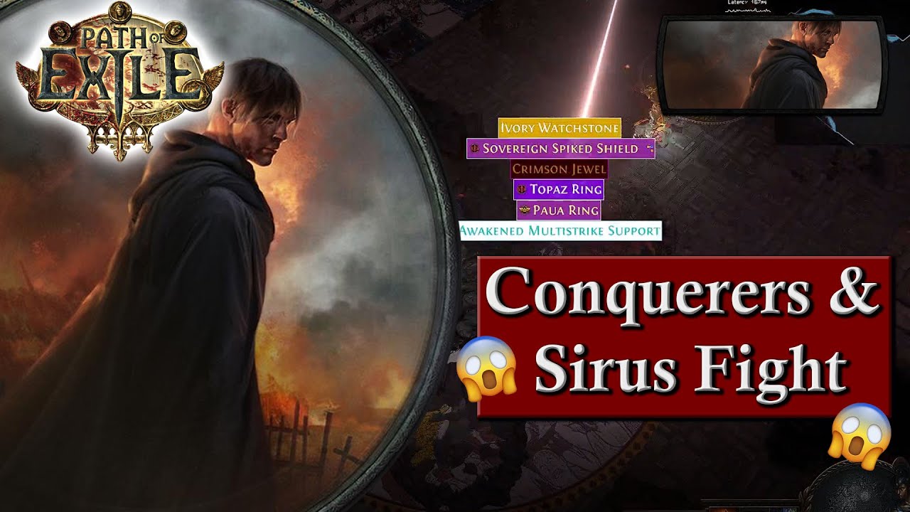 [Path of Exile 3.13] Conquerers and Sirus Fight - Glacial Cascade Miner