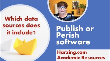 Which data sources can Publish or Perish search?