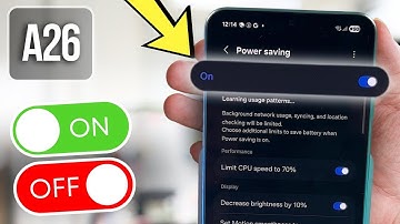 Samsung Galaxy A26 Tutorial - How to Enable and Disable Power Saving Mode