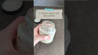 Kaffeemilch mit Resten aus dem Schokoglas - Schokocreme Glas restlos leer machen - Schokomilch