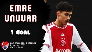 Emre Unuvar All Around Striker | Emre Ünüvar Gol Rekorları Kırıyor | Ajax u17 vs PSV u17