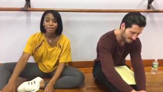 Normani Kordei and Val on Dancing With The Stars Facebook Live