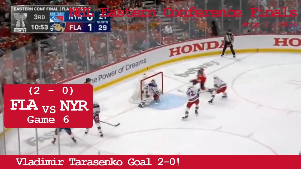 NHL Game 6: NYR vs FLA | Vladimir Tarasenko Goal 2-0! Game Winner!