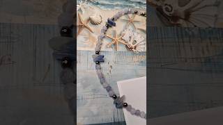 Чокер из натурального камня Танзанит и барочного жемчуга #handmade #чокер #украшения #jewelry