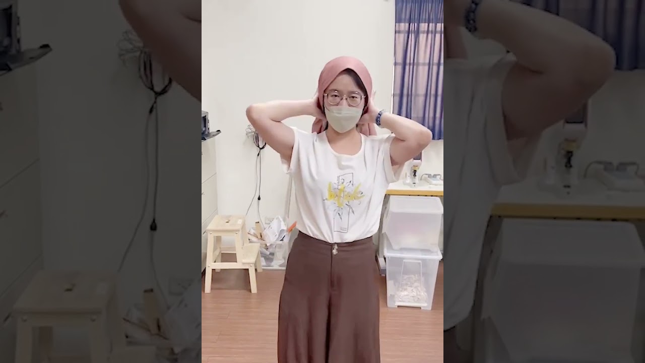 擦髮巾包髮示範在這邊~從前面包、從後面包~都好簡單~|世界第一條自黏擦髮巾