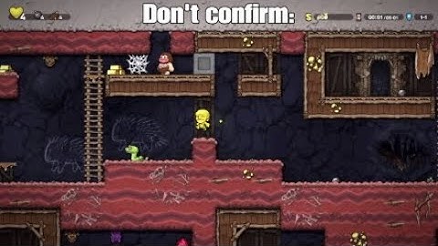 Spelunky 2 Instant Restart Confirm VS DONT CONFIRM