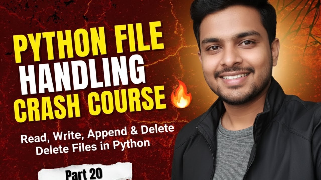 Python File Handling Crash Course 🔥 | Read, Write, Append & Delete Files in Python | Part 20