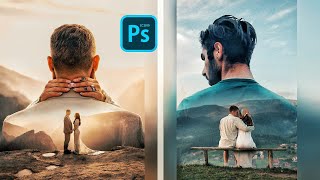 How to Create a COUPLE Double Exposure in photoshop PS Touch | PS CC 2019 screenshot 3
