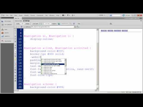 Creating CSS Navigation - Creating Rounded Corners on a Tabbed Menu with CSS3